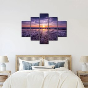 Tabloul cu plaja - apus de soare (150x105 cm)