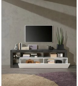 Comodă TV LENOR alb/antracit