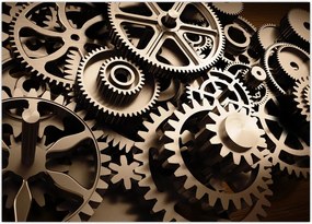 Tablou - Piese de ceas (70x50 cm)