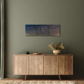 Tablou cu cerul nocturn (cu ceas) (90x30 cm)