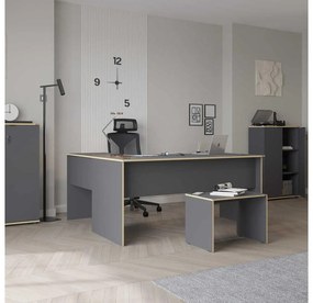 Masă PC de colț Raven (antracit + stejar) . 1109410