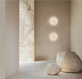 Aplică de perete alb mat LED cu intensitate reglabilă din piatră Bobbin – Trio Select