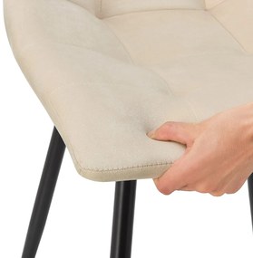 Jusky Set 2 scaune de sufragerie Blanca - bej
