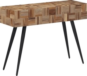 vidaXL Masă consolă, 110x34x80 cm, lemn masiv de tec reciclat
