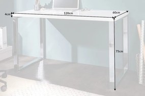 Birou elegant White Desk 120x60cm alb