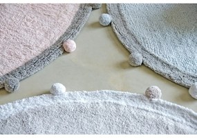 Covor pentru copii gri deschis lavabil/țesut manual din bumbac ø120 cm Bubbly – Lorena Canals