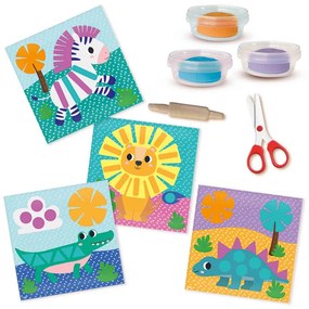 Set creativ copii - Decupeza si creeaza animale din plastilina