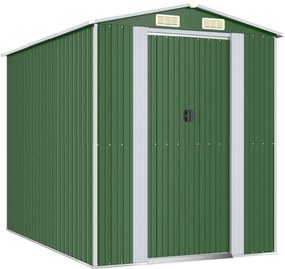 vidaXL Șopron de grădină, verde, 192x274x223 cm, oțel zincat
