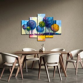 Tablou - Copaci, pictură în ulei (150x105 cm)