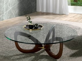 Masuta de cafea eleganta design LUX Walnut, 120cm CT16211