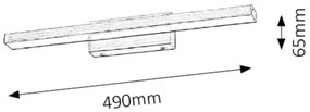 Aplica de perete LED baie, oglinda IP44 John II 5721 RX