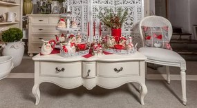 Masuta cu sertare Madame Deco din lemn crem 120x73x50 cm