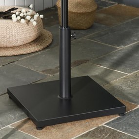 Baza de Umbrelă Pătrată Outsunny pentru Stâlpi Diferite Dimensiuni Φ3/3.5/3.8, Suport Robust 45x45x39cm, Negru | Aosom Romania