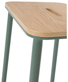 Set de scaune de bar verde 2 buc. (înălțime șezut 65 cm) Abba – Marckeric