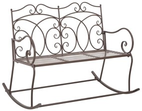 45437 vidaXL Bancă de grădină, maro vintage, 104 cm, fier