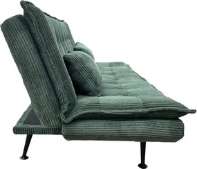 Canapea extensibila, Catifea Raiata Verde JAZZ 195cm