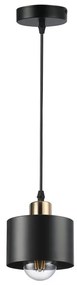 Lustră pe cablu 1xE27/35W/230V d. 12 cm negru/auriu