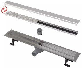 Set rigola dus cu capac faiantabil Alcadrain APZ2012-OPTION6 Optimal 85 cm 850 mm