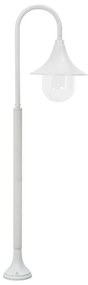 Stalp de iluminat pentru gradina, alb, 120 cm, aluminiu, E27 Alb, 1, Alb