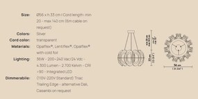 Lustra suspendata LED Fiordlys Round Gold