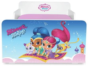 Pat copii Shimmer & Shine 2-12 ani cu sertar