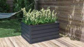 Patură înălțată G21 Daisy 100 x 80 x 52 cm, dintablă, antracit