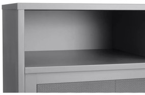 Dulap gri din metal cu ușă glisantă 90x140x40 cm Veep – Unique Furniture