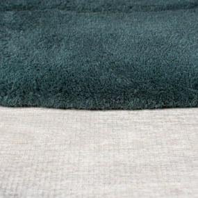 Covor albastru-verde țesut manual rotund din lână ø 160 cm Shard Teal – Flair Rugs