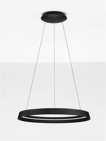 Lustra LED suspendata design modern circular ORMI negru