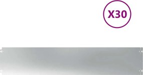 vidaXL Borduri de gazon 30 buc 20x103 cm Oțel galvanizat