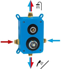 Set de duș cu baterie ascunsă Novaservis METALIA ECO crom lucios