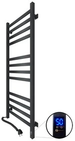 Radiator de baie tip scară AVANGARD cu termostat 459W/230V, 120,6cm, IP44, negru, stânga