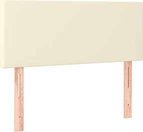 vidaXL Tăblie de pat, crem, 100x5x78/88 cm, piele ecologică