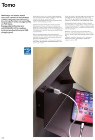 Redo 01-1807 - Aplică perete LED TOMO 1xE27/42W/230V+1xLED/3W