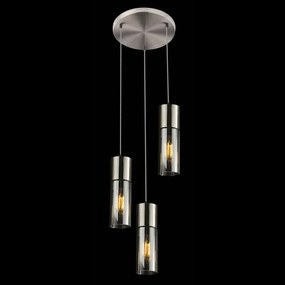 Lustra moderna cu 3 pendule ANNIKA nickel
