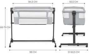 Pătuț pentru bebeluși KINDERKRAFT NESTE UP 2 gri deschis