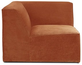 Modul pentru canapea portocaliu din catifea reiată Sting - Scandic