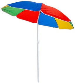 Umbrela de plaja Muhler U5037 651449, 180x180 cm, Fara suport, Brat rabatabil, 8 spițe, Multicolor