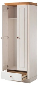 Șifonier alb din lemn de pin 65x180 cm Anita – Støraa