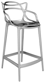 Scaun de bar Masters METAL, h. 65 cm, culori multiple - Kartell Culoare: crom