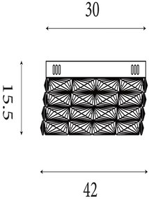 Plafoniera metal cromat si sticla LED Modena