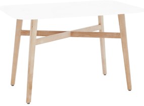 Masă de sufragerie Calvin (pentru 4 persoane) (alb). 1029520