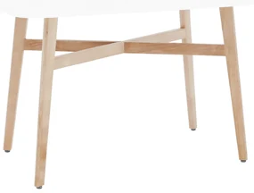 Masă de sufragerie Calvin (pentru 4 persoane) (alb). 1029520