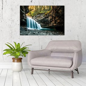 Tablou cu cascada de pădure (90x60 cm)
