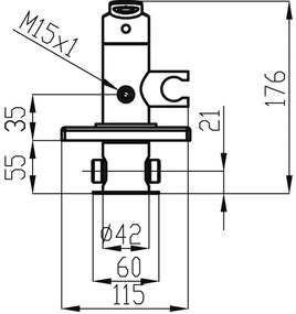 Baterie de bideu cu duș pentru instalare ascunsă Novaservis METALIA crom lucios