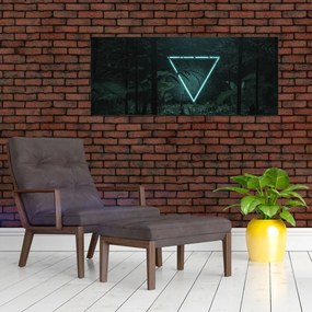 Tablou - Triunghi de neon în junglă (120x50 cm)