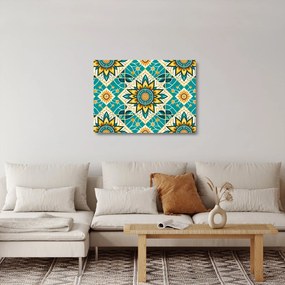 Tablou pe sticlă - Model turcoaz (70x50 cm)