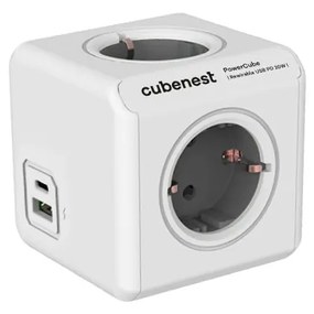 Priză 13 cm PowerCube ReWirable USB Schuko – Cubenest