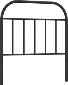 vidaXL Tăblie de pat de schimb metalică, negru, 80 cm