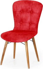 Scaun living tapitat rosu Beluga Homs